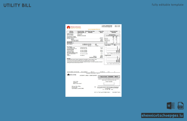 USA Michigan Gas Utilities Rechnung Version 1 Beispielvorschau